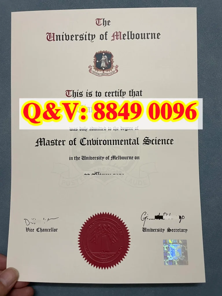 墨尔本大学硕士毕业证学位证书，The University of Melbourne Master Degree Certificate