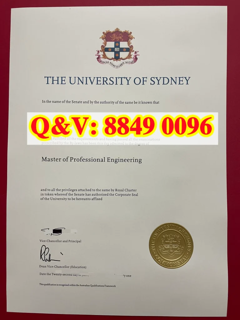 实拍澳大利亚悉尼大学职业工程硕士毕业证|The University of Sydney Master of Professional Engineering Degree Certificate