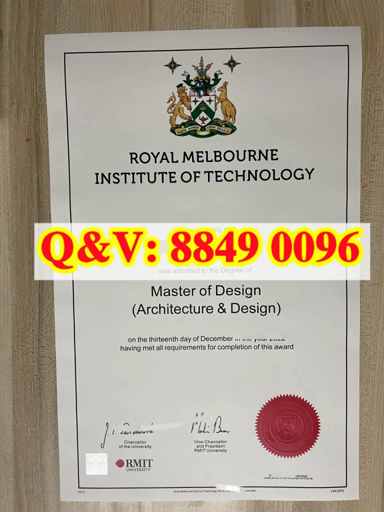 澳大利亚皇家墨尔本理工大学建筑与设计方向设计硕士毕业证 RMIT Master of Design (Architecture & Design) Degree Certificate