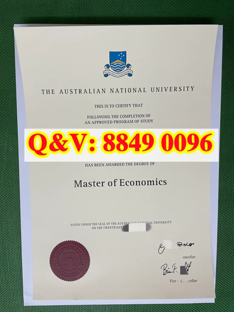 实拍澳大利亚国立大学经济学硕士毕业证 ANU Master of Economics Degree Certificate