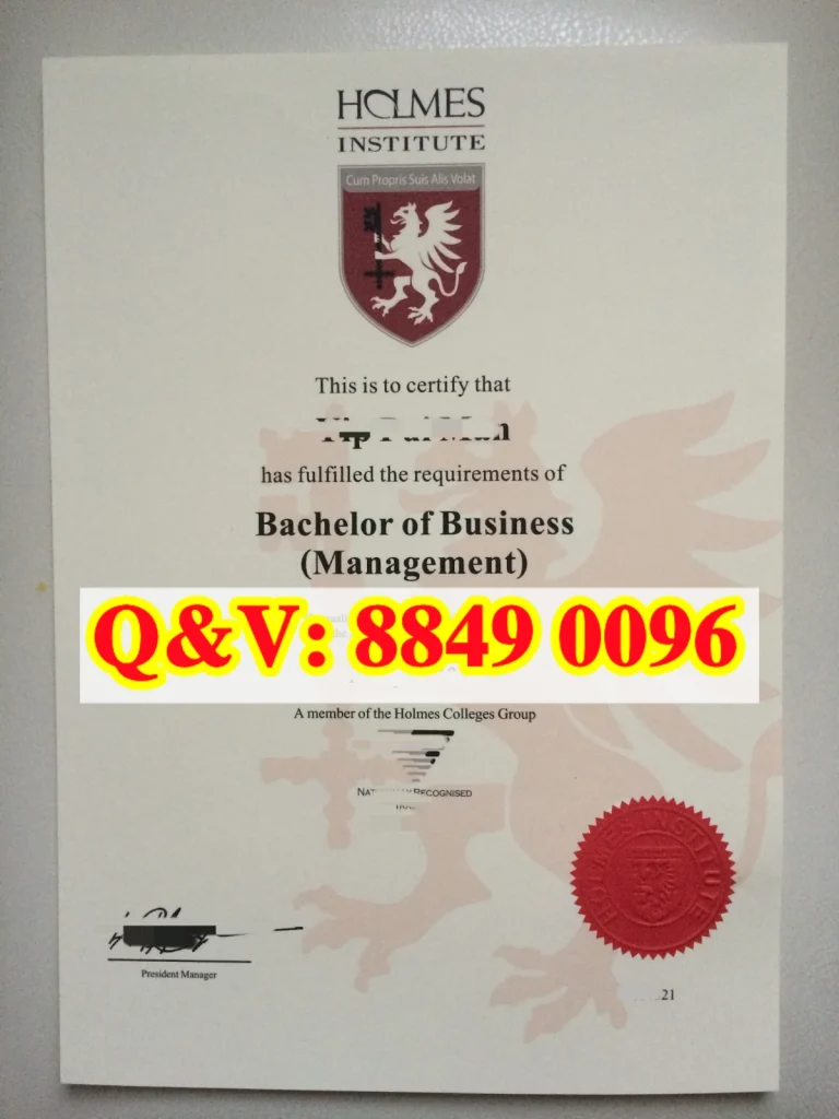 澳大利亚霍姆斯学院毕业证，Holmes Institute diploma,澳洲霍姆斯学院商务管理学本科毕业证样本，澳洲霍姆斯学院成绩单样本