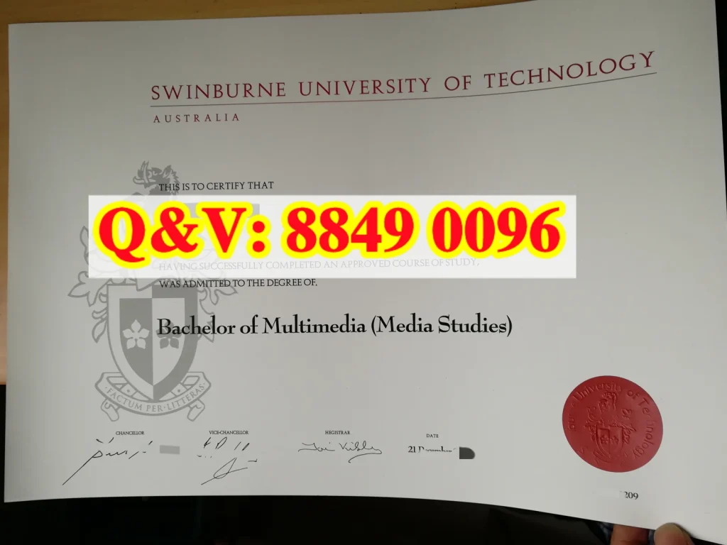 斯威本科技大学多媒体（媒体研究）本科毕业证 Swinburne University of Technology Bachelor of Multimedia (Media Studies) Certificate