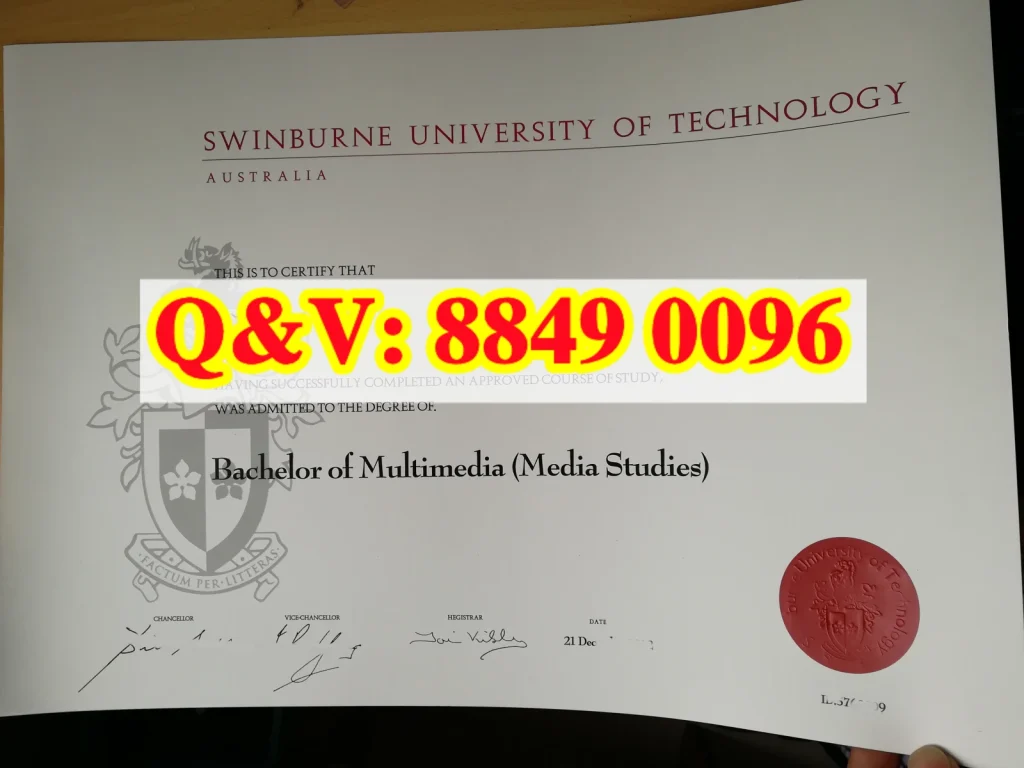 斯威本科技大学多媒体（媒体研究）本科毕业证 Swinburne University of Technology Bachelor of Multimedia (Media Studies) Certificate