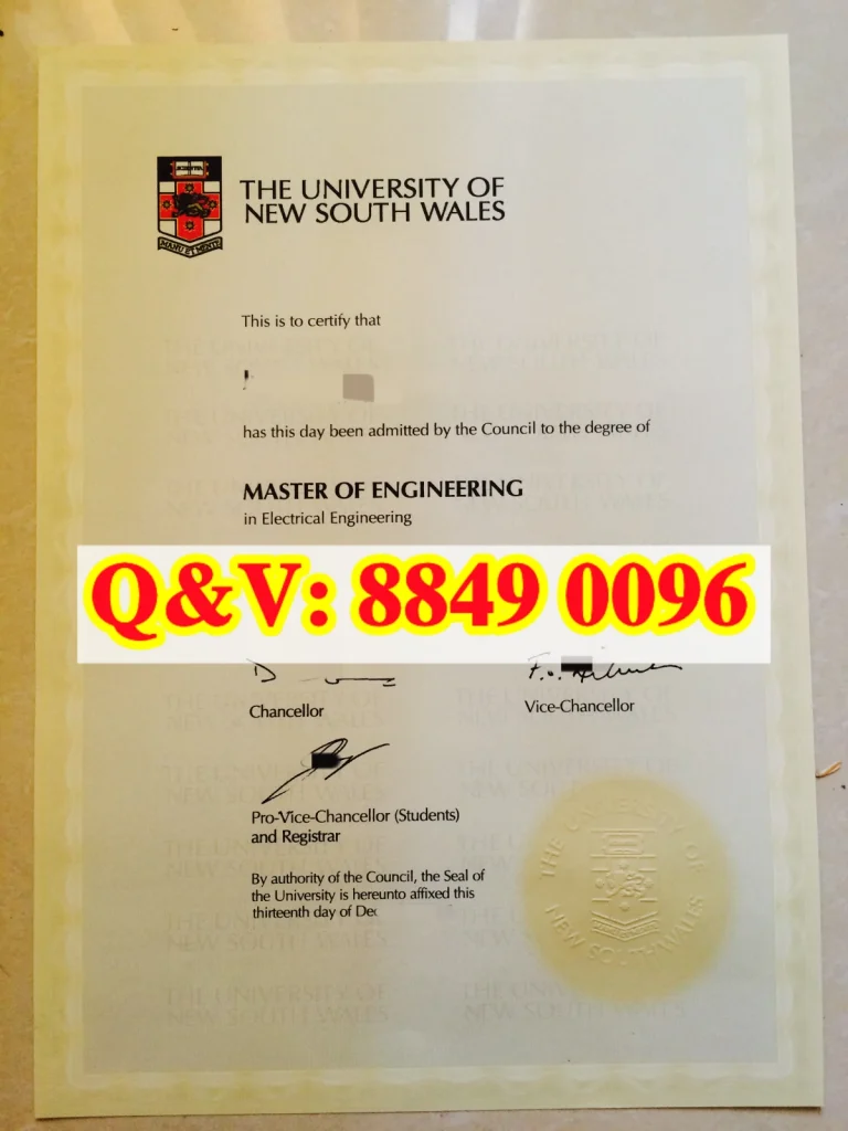 澳大利亚新南威尔士大学金融学硕士毕业证