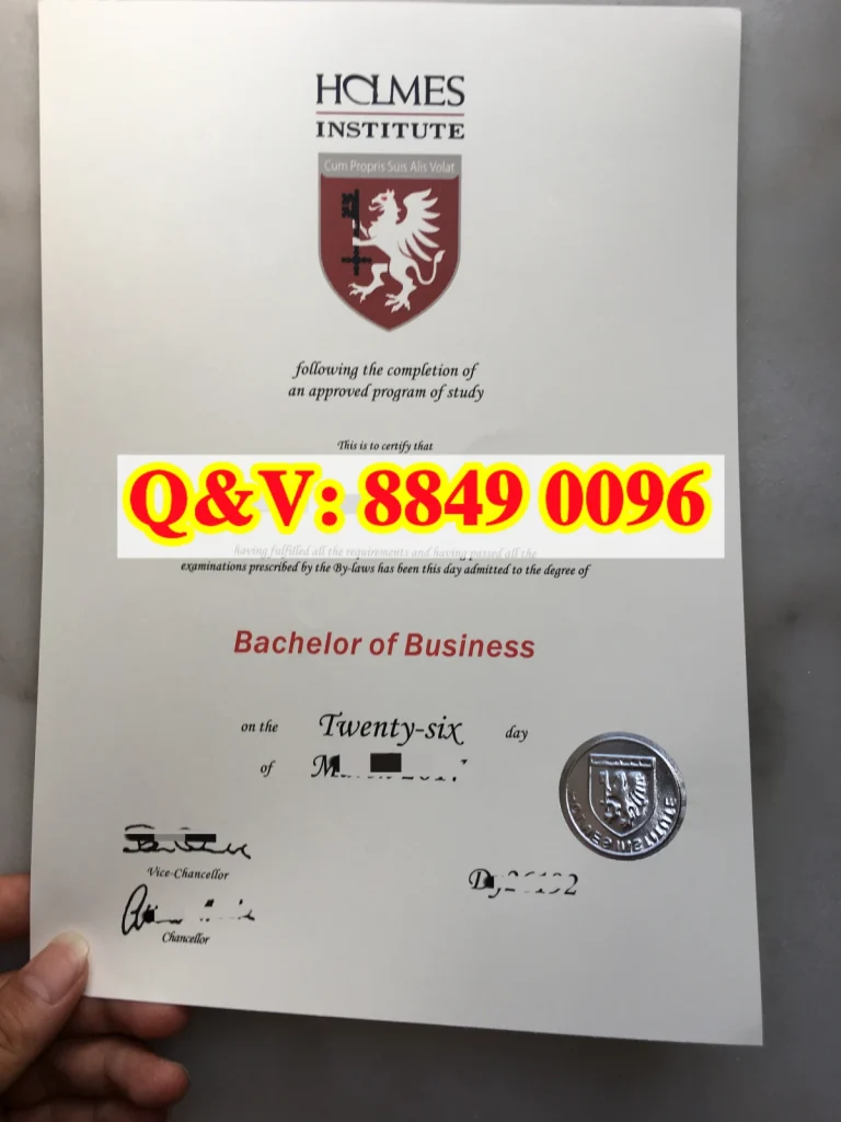 澳洲霍尔姆斯学院毕业证，Holmes Institute diploma