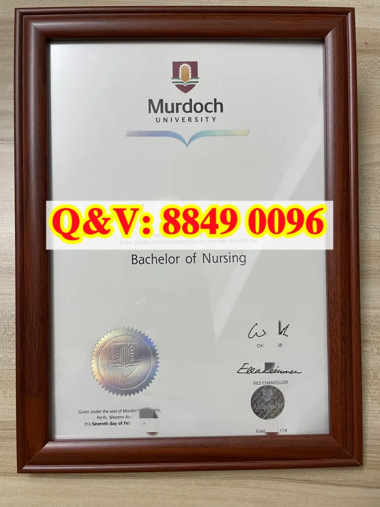 实拍澳大利亚莫道克大学护理学学士毕业证，Murdoch University Bachelor of Nursing Bachelor Degree Certificate