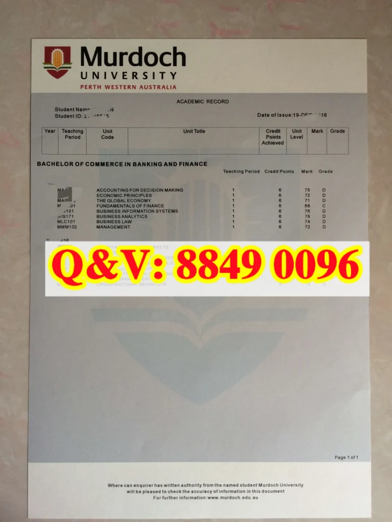 澳洲默多克大学成绩单补办、最新新闻全面解析|Murdoch University transcript(images 1)