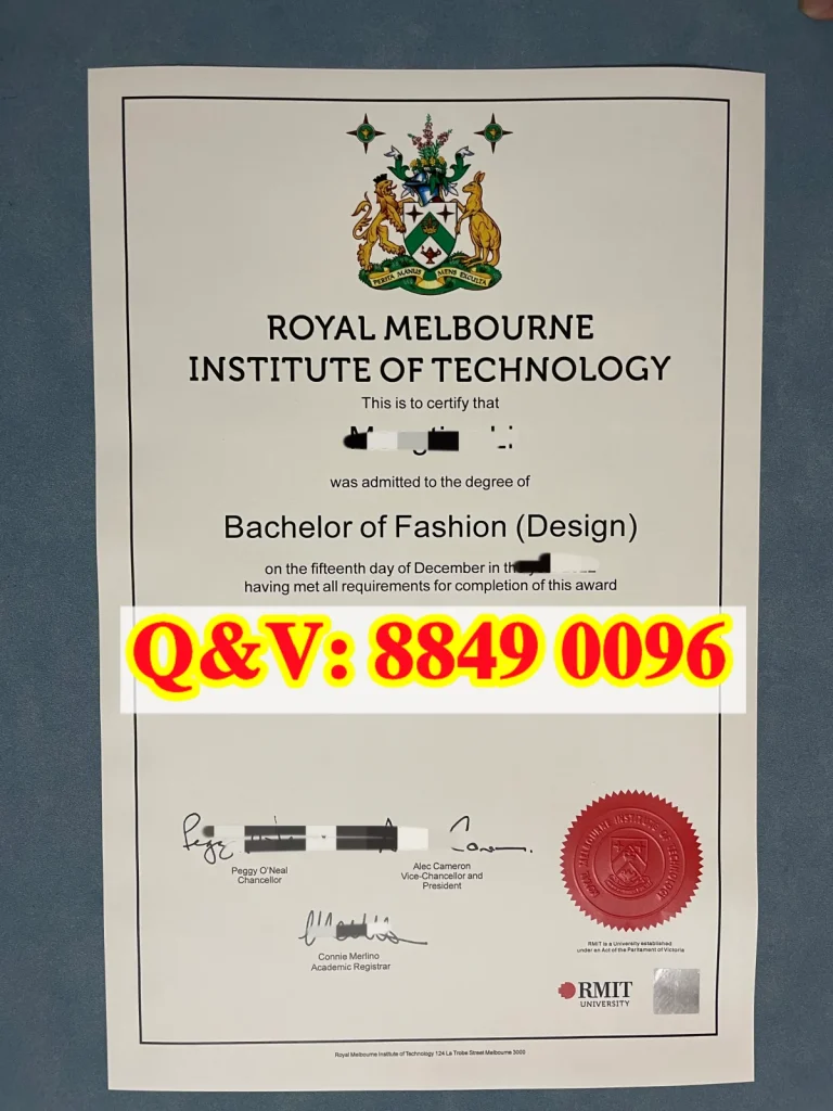 澳大利亚皇家墨尔本理工大学 RMIT 时装设计本科毕业证 Royal Melbourne Institute of Technology Bachelor of Fashion (Design) Certificate