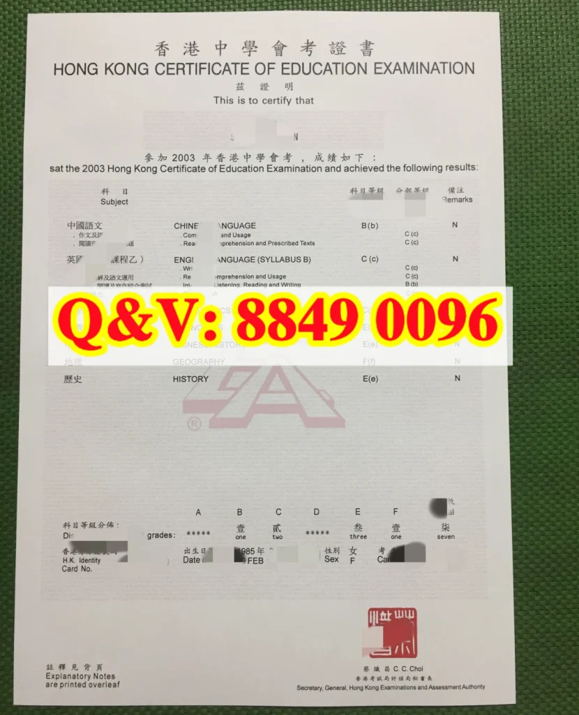 2003年香港中学会考证书