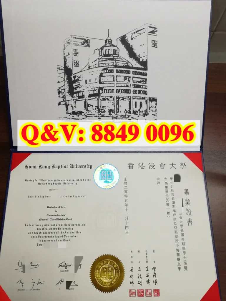 2005年香港浸会大学传播学文学学士毕业证