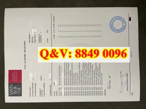 澳洲斯威本科技大学成绩单Swinburne University of...