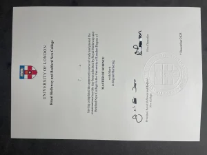 2025年伦敦大学皇家霍洛威学院毕业证理学硕士学位...