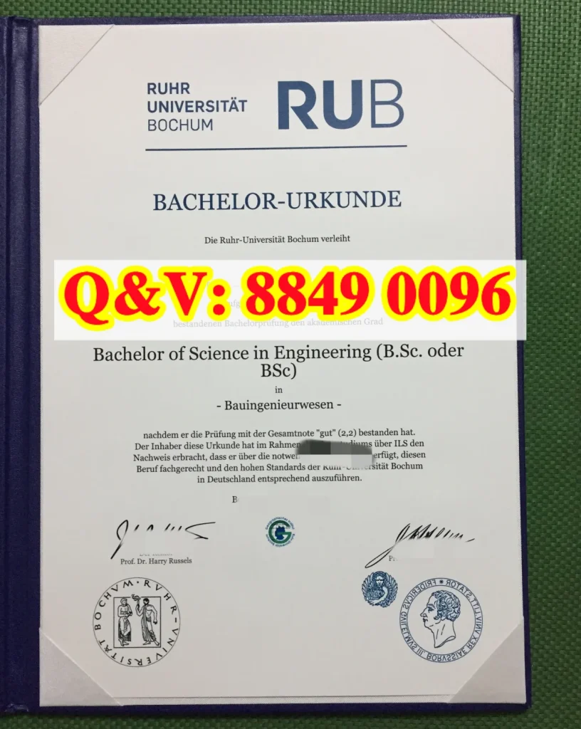 德国鲁尔波鸿大学学士学位证书
