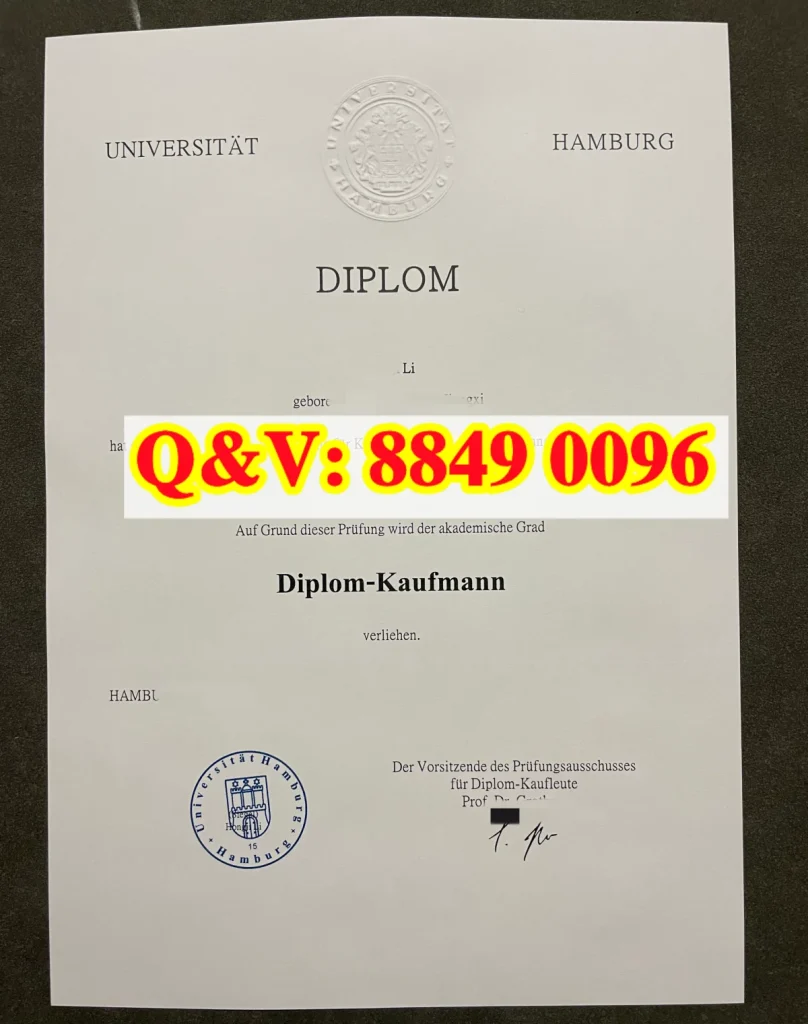 汉堡大学商科旧学制学位证书,汉堡大学Diplom‑Kaufmann,德国旧学制商科Diplom证书,德国汉堡大学传统 Diplom‑Kaufmann 商科文凭