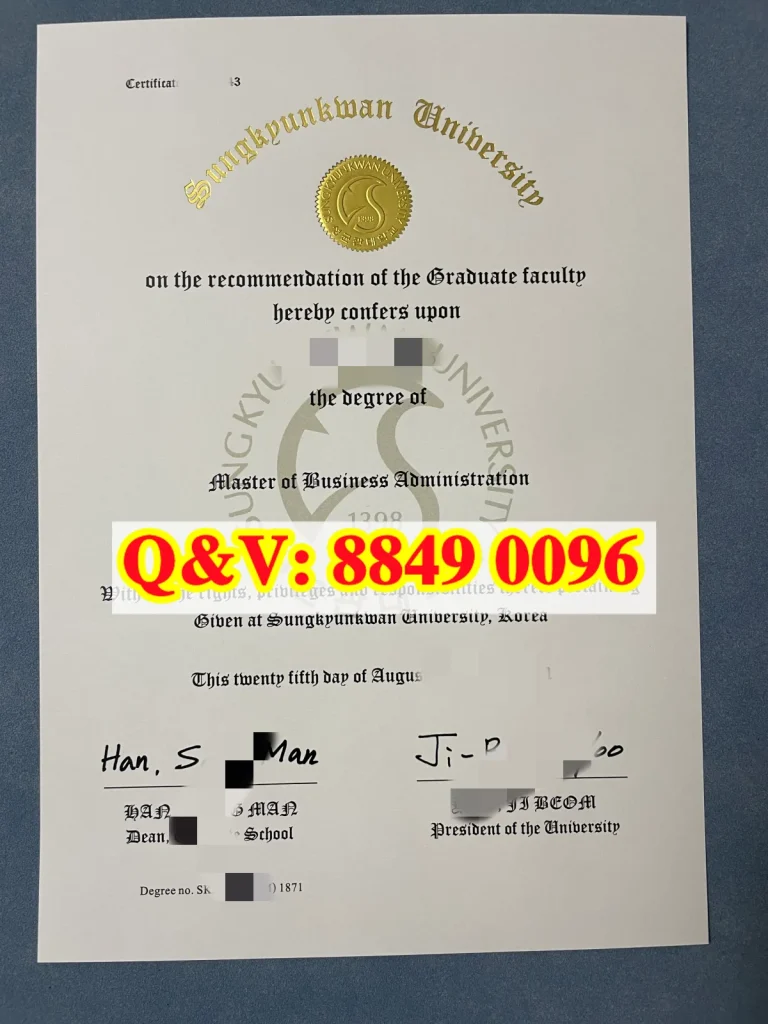 韩国成均馆大学学位证英文版sungkunkwan University degree