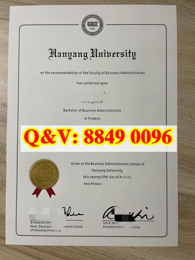 韩国汉阳大学毕业证Hanyang University diploma