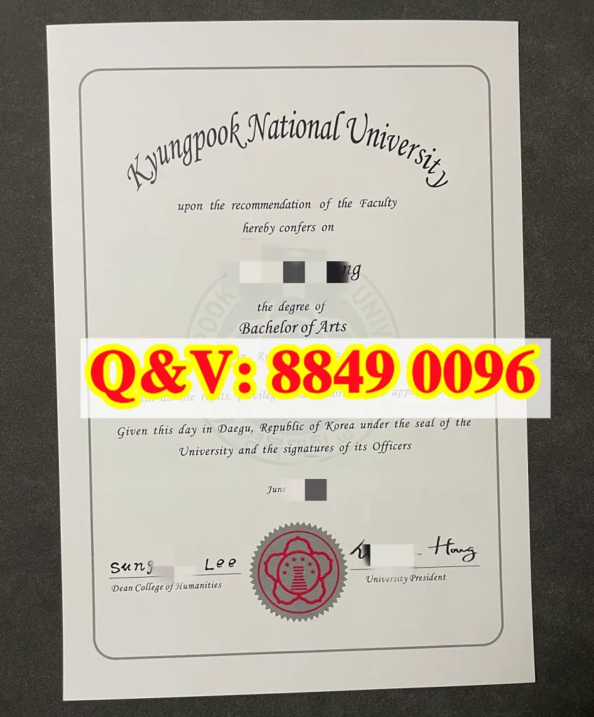韩国庆北大学学位证英文版本Kyungpook National University degree