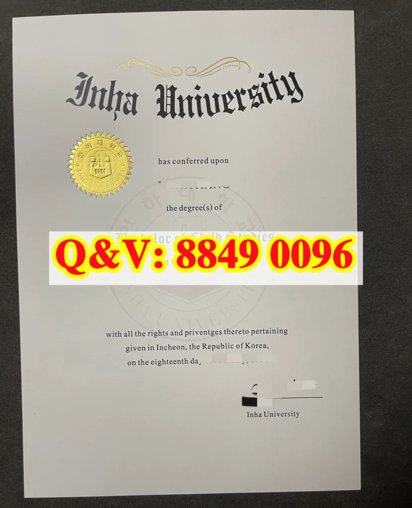 韩国仁荷大学英文学位证书,韩国仁荷大学学历样本 ,韩国仁荷大学学位证实拍图