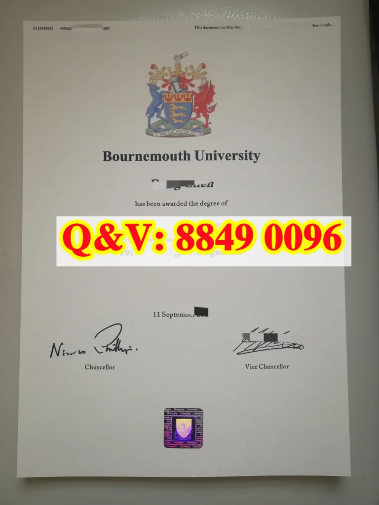英国伯恩茅斯大学毕业证Bournemouth University diploma，英国伯恩茅斯大学文凭样本，英国伯恩茅斯大学学位证实拍，英国高校毕业证样本