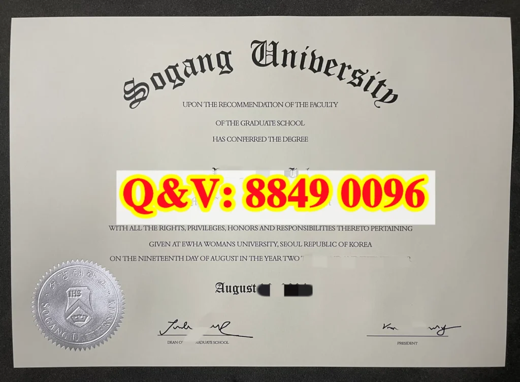 韩国西江大学英文学位证sogang university degree,韩国西江大学学历样本,韩国西江大学学位证书