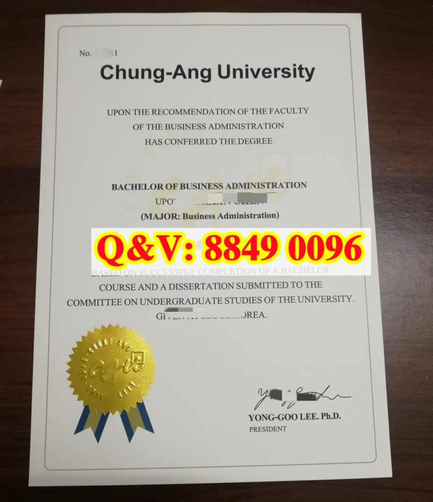 韩国中央大学经营学(英语授课轨道)经营学学士学位记|Chung‑Ang University Bachelor of Business Administration Degree Certificate(images 1)