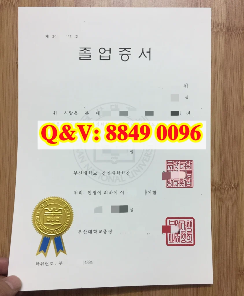 韩国釜山大学学位证书案例，韩国釜山大学学位证书样本，韩国釜山大学学历样本