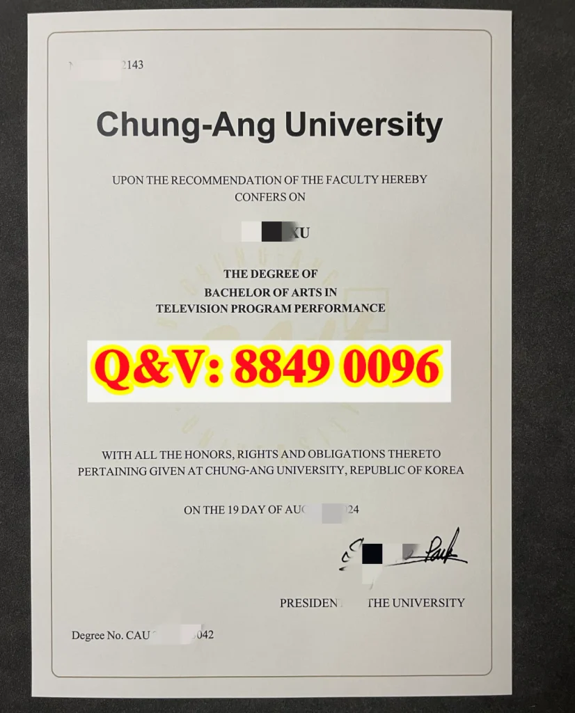 韩国中央大学TV放送演艺艺术学学士韩文本科学位证书实拍,중앙대학교 학위증样本,韩国放送演艺本科文凭,韩国艺术大学学位证,中留服学历认证材料,海牙认证韩国本科文书