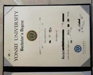 延世大学国际通商学士学位证书：一张Bachelor of A...