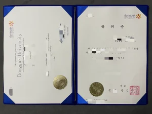 韩国东国大学毕业证：学位证只有一份，毕业证明书...