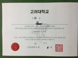 韩国高丽大学环境设计工学学士学位证书，和它背后“...