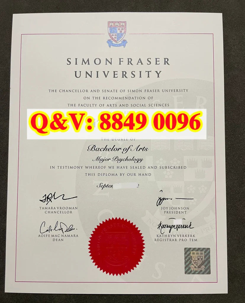 西蒙菲莎大学SFU毕业证,加拿大SFU大学毕业证