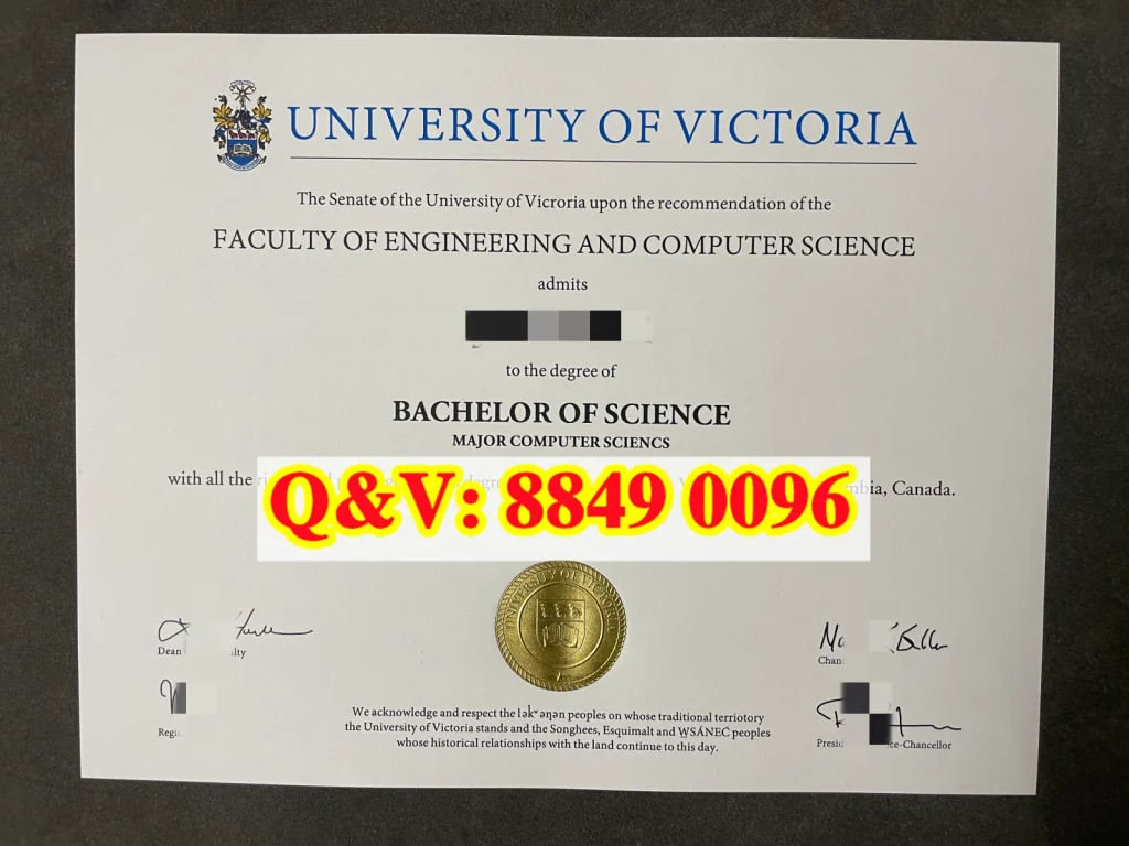加拿大维多利亚大学UVic学位证书 Parchment 版本、Replacement 补发